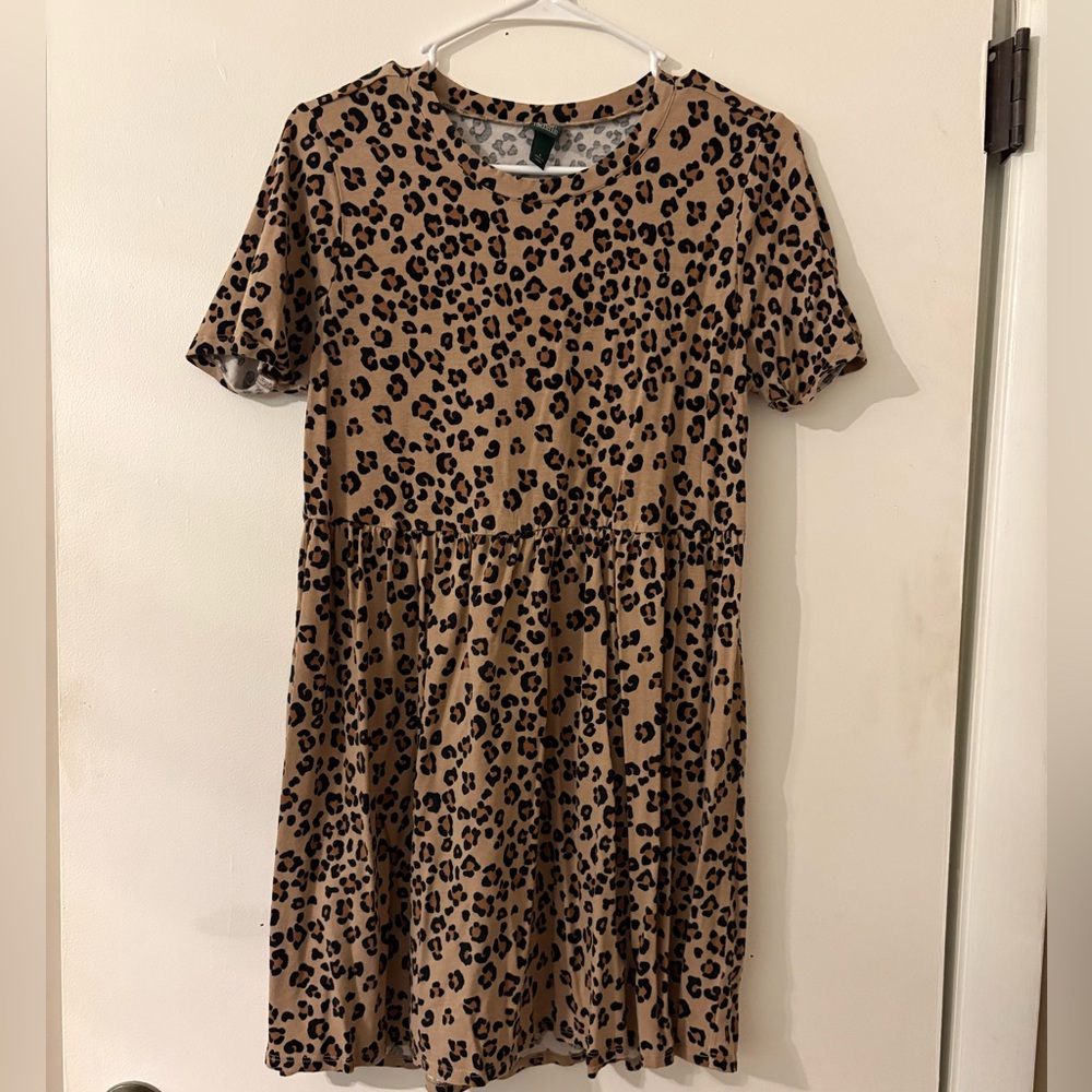 Wild Fable Tan Leopard Print Tunic/Short Dress